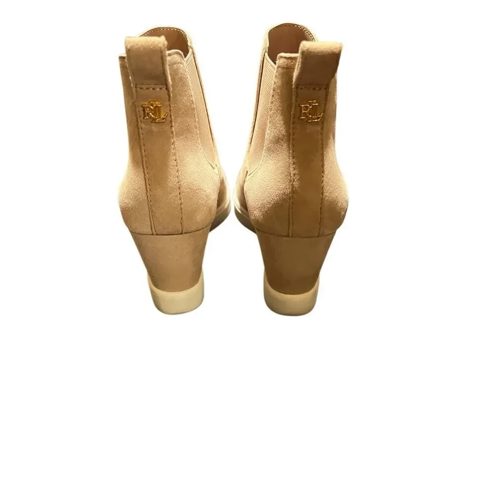 Lauren Ralph Lauren Suede Wedge Reade Sneaker Casual Shoe Size 6.5